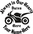 Always in Our Hearts Motorcycle Sticker 2