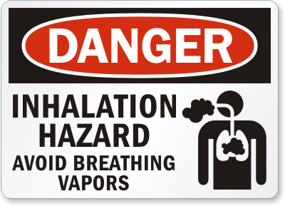 Avoid Breathing Vapors Danger Sign