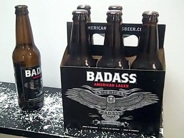 BADASS Redneck Lager Beer by Kid Rock Six Pack Sticker