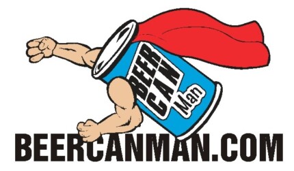Beer Can Man Logo Sticker