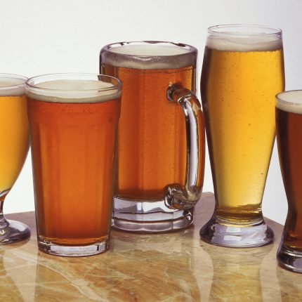 beer types glasses rectangle sticker