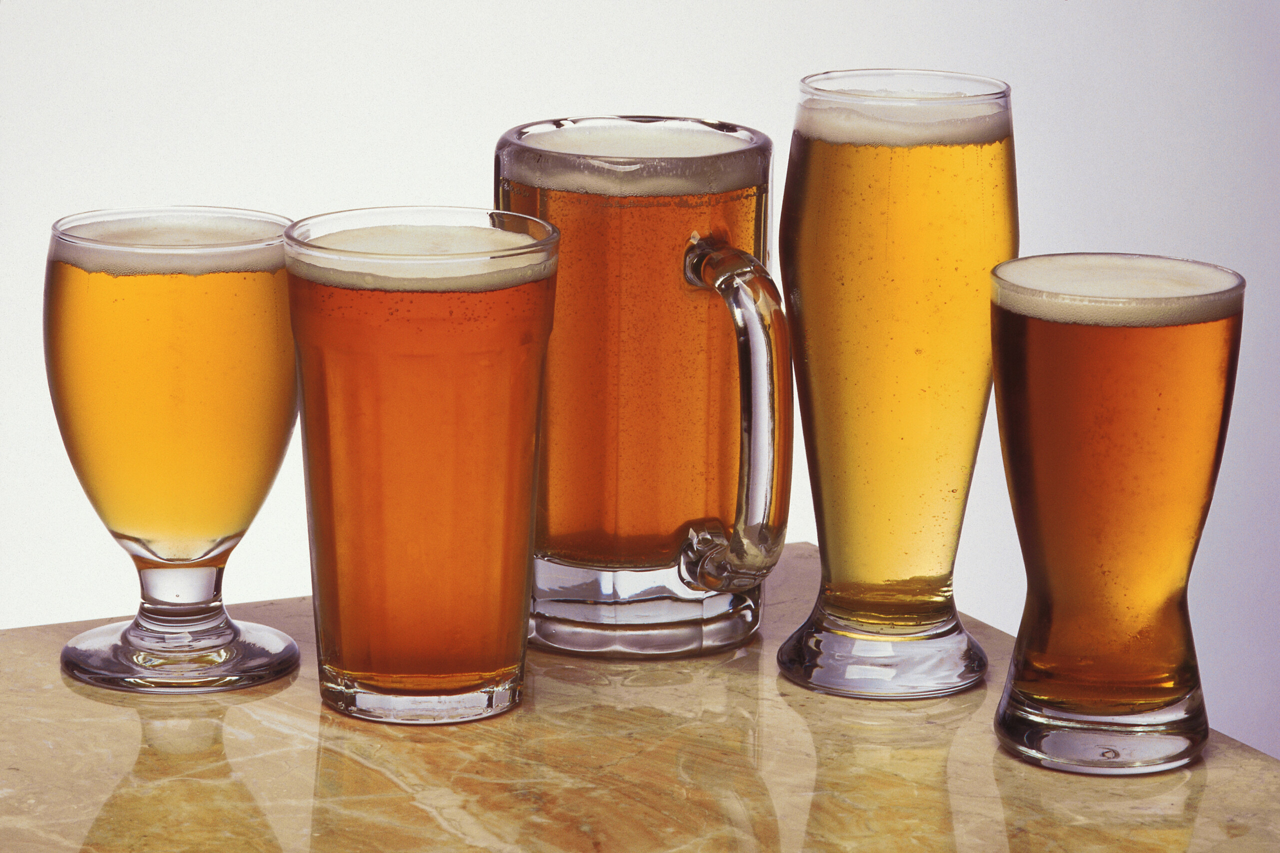 beer types glasses rectangle sticker