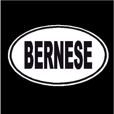 Bernese Oval Dog Decal