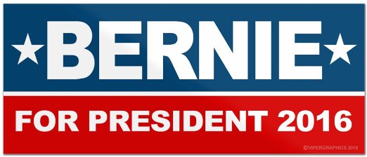 BERNIE FOR PRESIDENT BUMPER STICKER