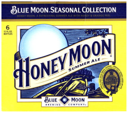 Blue Moon Honey Moon Label Sticker