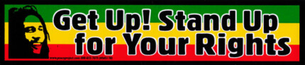 Bob Marley Rasta Bumper Sticker