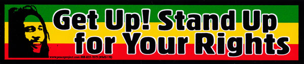 Bob Marley Rasta Bumper Sticker