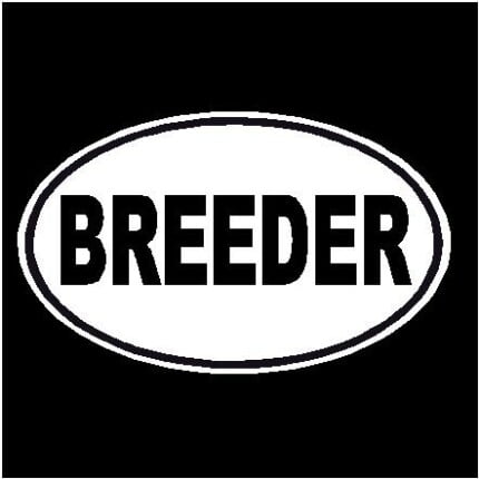 Breeder Dog Oval Decal
