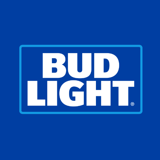 Bud Light Blue rectangle white letters NEW