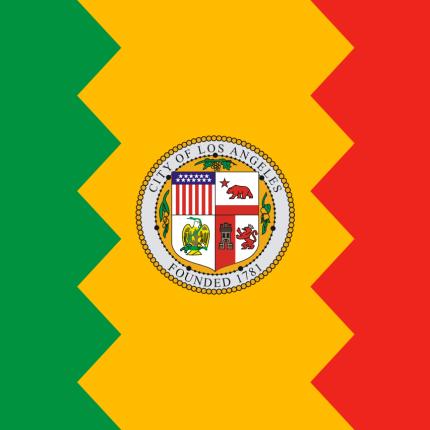 California Los Angeles City Flag Sticker