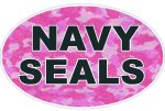 CAMO PINK OVAL NAVY SEALS DECAL