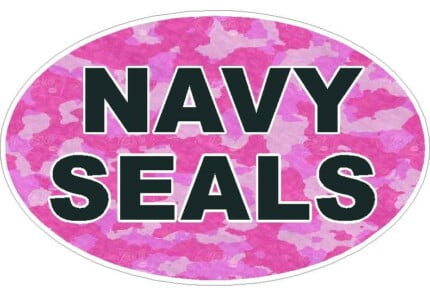 CAMO PINK OVAL NAVY SEALS DECAL