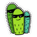 cool-cactus-cartoon-plant sticker