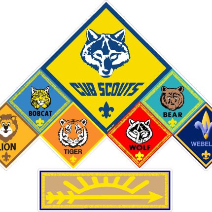 cub scouts RANKS STICKER tan arrow 2