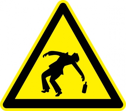 Danger Drunken People Sticker