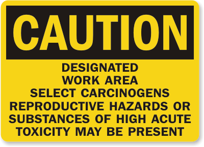 Designated Work Area Caution Sign