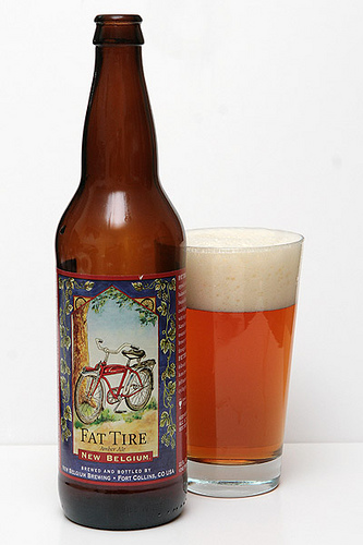 Fat Tire Bottle and Glass Shot