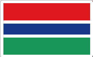 Gambia Flag Decal