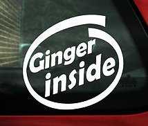 ginger inside funny car truck sticker 2