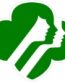 GIRL SCOUT LOGO GREEN AND WHITE STICKER