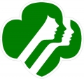 GIRL SCOUT LOGO GREEN AND WHITE STICKER
