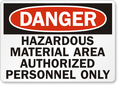 Hazardous Material Danger Sign 2