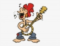 hillbilly-redneck-nations-BANJO STICKER