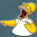 homer_jay_simpson LAUGHING HARD Sticker