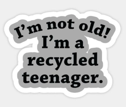 Im not old Recycled Teenager Sticker