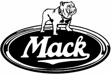Mack logo B&W Oval Sticker
