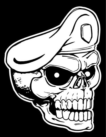 Military Skull Vinyl Decal