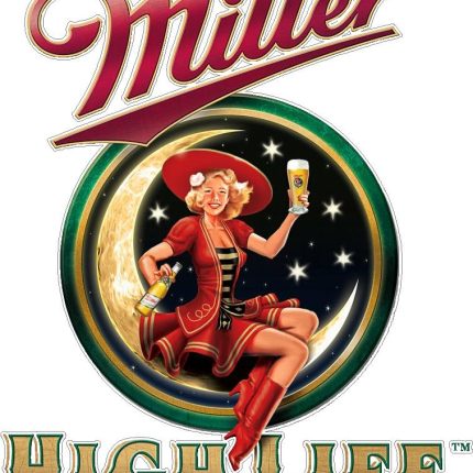 Miller High Life Girl in Moon Decal