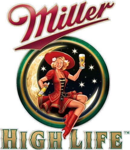 Miller High Life Girl in Moon Decal