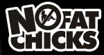 NO FAT CHICKS B&W STICKER