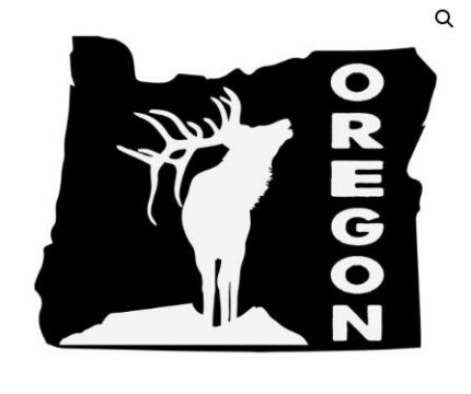 OREGON ELK DIE CUT HUNTING DECAL