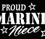 PROUD Military Stickers MARINE NIECE