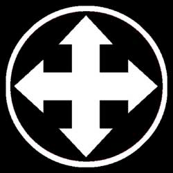 racist rebel sticker-arrow-cross
