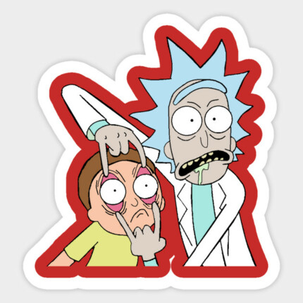rick and morty GROSS FACE STICKER