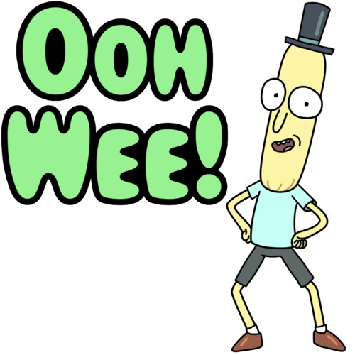 Rick And Morty Ooh Wee Mr Poopy Butthole Sticker