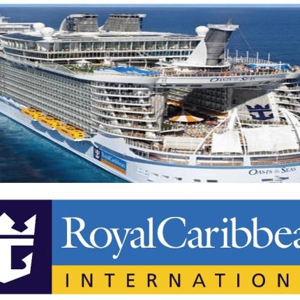 Royal Caribbean Logo with cruise ship  photo sticker