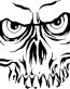 Skull Decal Sticker 02b