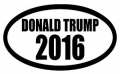 TRUMP 2016 OVAL bumper sticker