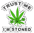trust me i am stoned sticker