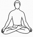 Yoga Male Pose Outline Decal