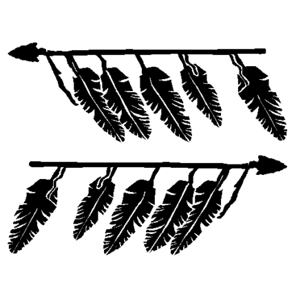 Feathers car decal