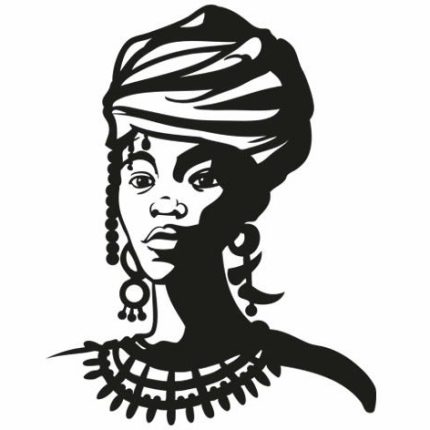 2 African Faces Africa Decal 09