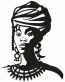 2 African Faces Africa Decal 09