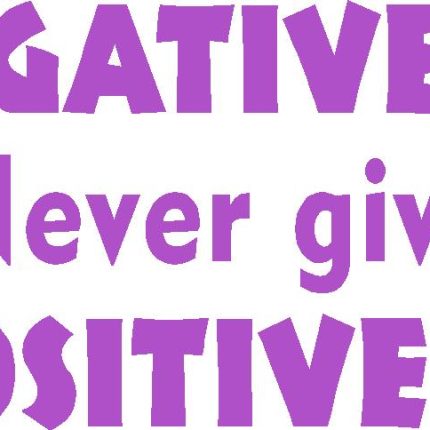 a NEGATIVE mind will never give you a POSITIVE live decal