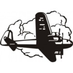 Aircraft Clipart Diecut Decal 21