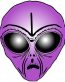 Alien Head Sticker 8 PURPLE